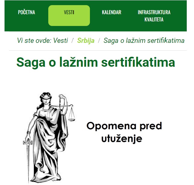 Saga o laznim sertifikatima u Srbiji
