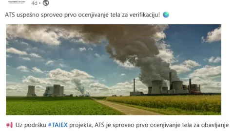 ATS završava prvu procenu verifikatora gasova staklene bašte