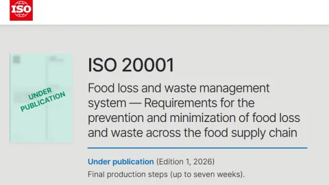 ISO 20001 spreman za objavljivanje kao prvi standard za upravljanje gubicima i otpadom od hrane