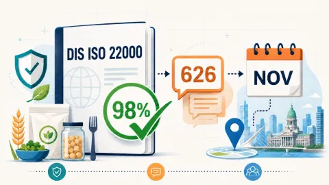 DIS ISO 22000 odobren sa 98% podrške, pregled komentara zakazan za novembar
