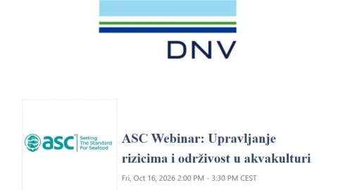 Najava ASC Webinar-a: Upravljanje rizicima i održivost u akvakulturi - DNV
