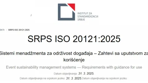 Srbija usvojila standard za održivo upravljanje događajima