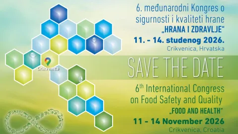 6. međunarodni Kongres o sigurnosti i kvaliteti hrane 11. - 14. 11. 2026.