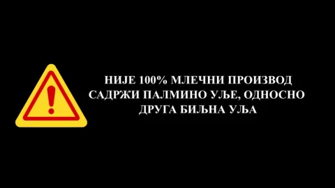 Upozorenje na prednjoj etiketi obavezno za zamene za mlečne proizvode u Srbiji