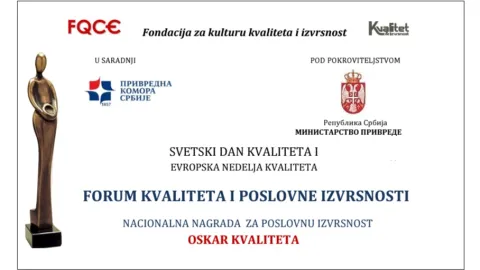 Beograd domaćin Foruma kvaliteta i poslovne izvrsnosti 2024. sa 30. dodelom Oskara za kvalitet