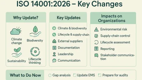 Konačni nacrt standarda ISO 14001:2026 postavlja nova pravila za klimu, biodiverzitet i dokumentaciju