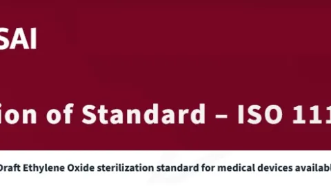 Nacrt standarda ISO 11135 za sterilizaciju medicinskih uređaja je u fazi pregleda
