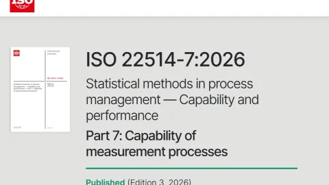 ISO 22514-7:2026 revidira metode za procenu mogućnosti procesa merenja