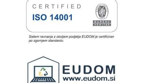 EUDOM pridobi certifikat ISO 14001 za okoljsko ravnanje